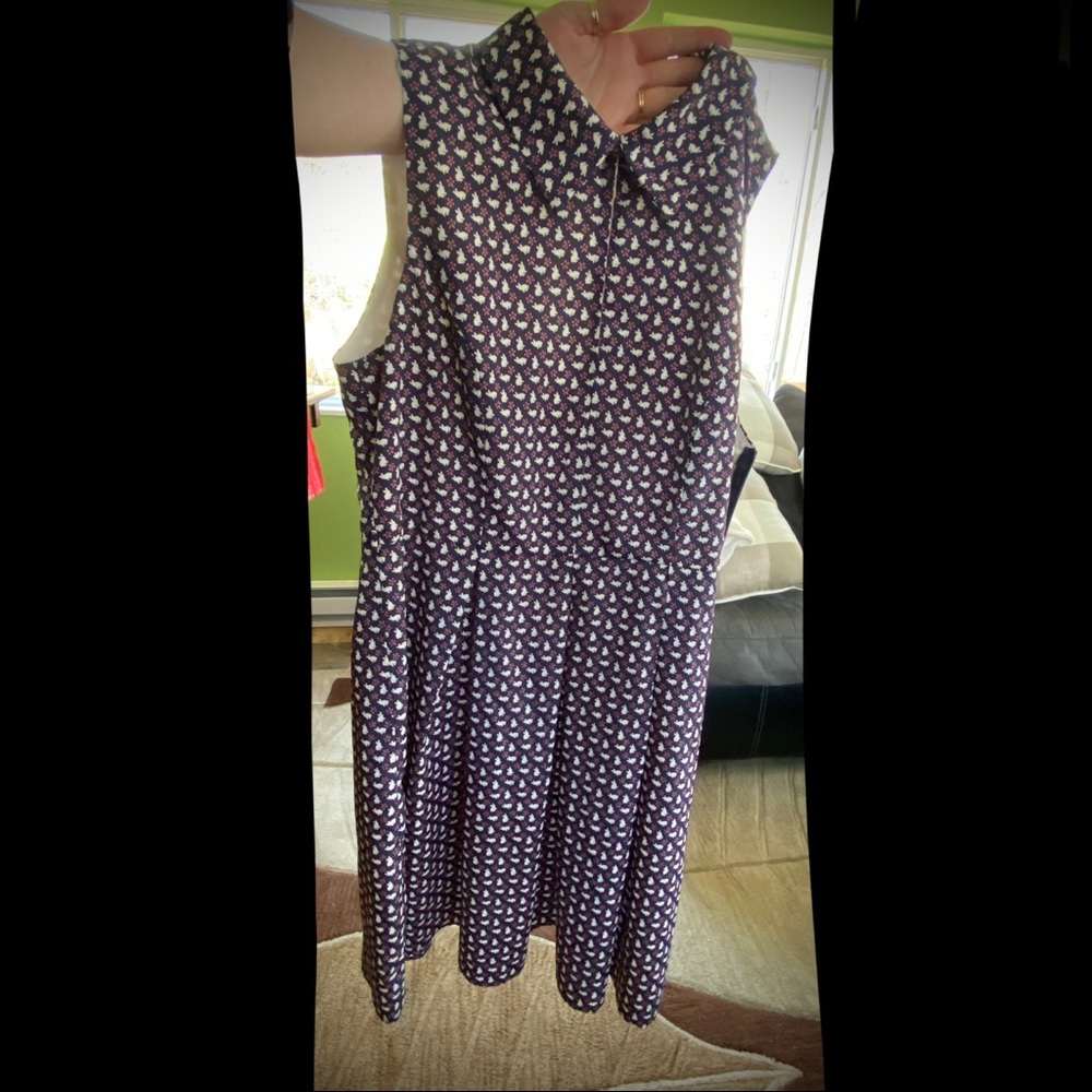 Monteau Easter Bunny Dress with Purple Flowers 🌸